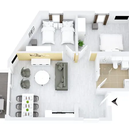 Lägenhet Herr Brummer - Stilvolles 3-zimmer-apartment Mit Balkon & Sauna Krakow am See